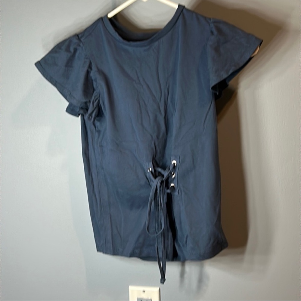 Blue top girls kids size 10/12